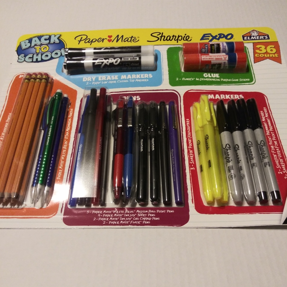 BackToSchool 36 count papermate sharpie expo
